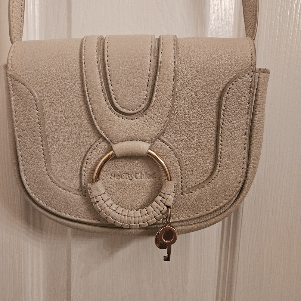 See By Chloe Cream Leather Crossbody Bag